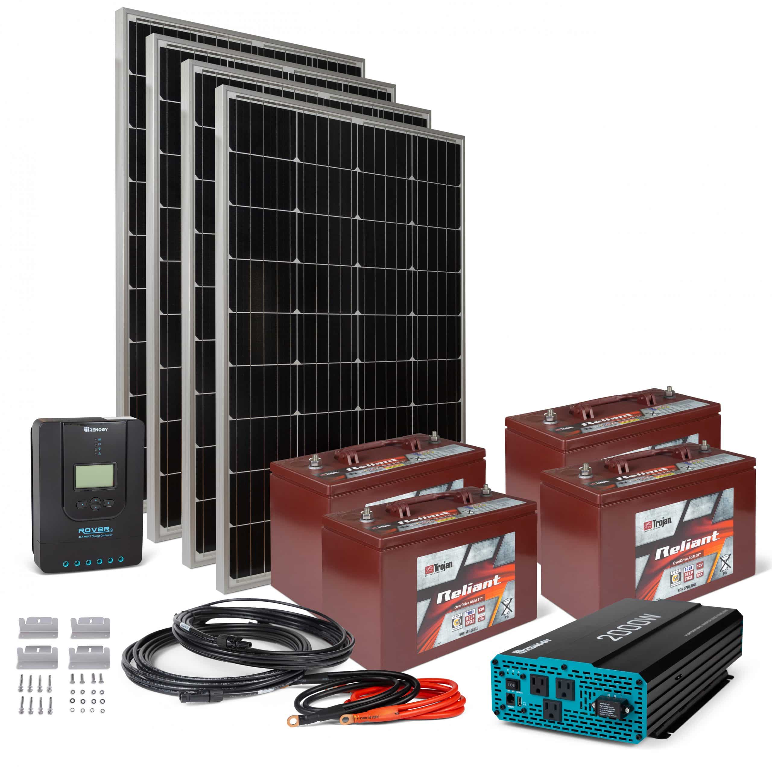 Adventurer 1200 Off-Grid Solar Kit for Cabins, Homes, RVs, Outdoors