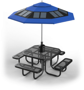 Eclipse Solar Umbrella Solar Workstation and Charging Solution